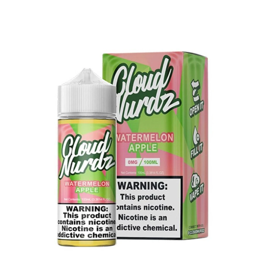 Cloud Nurdz – Watermelon Apple 100ml – Lebanon Vape Zone