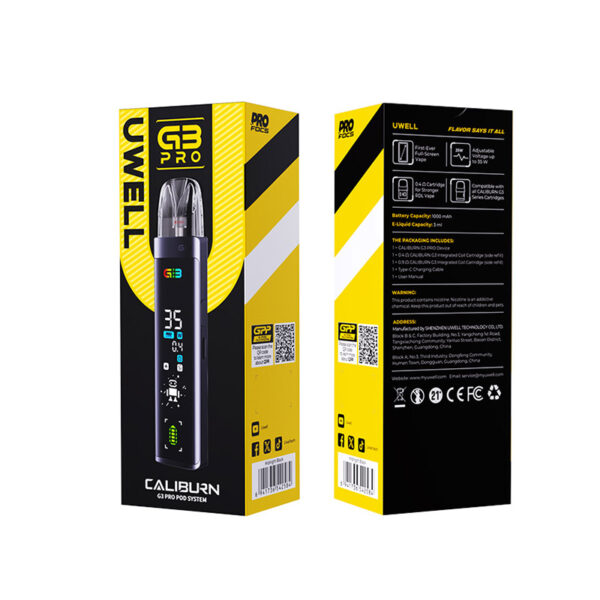 UWELL Caliburn G3 Pro Pod System Kit 1000mAh 3ml - Image 3