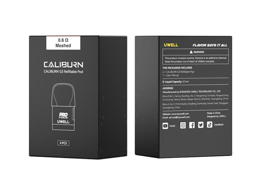 Uwell Caliburn G3 / G4 / G5 Series Pod Cartridge (4pcs)