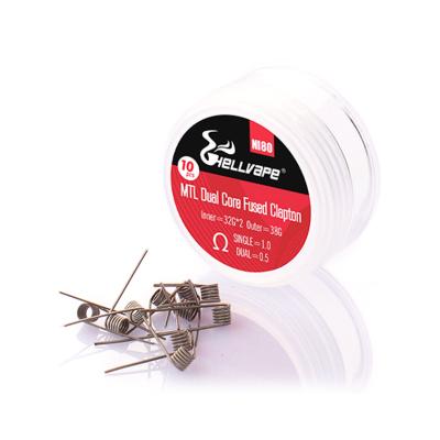 Hellvape Ni80 MTL Dual Core Fused Clapton Prebuilt Wire 32Ga*2+38Ga (1.0ohm)(10Pcs)