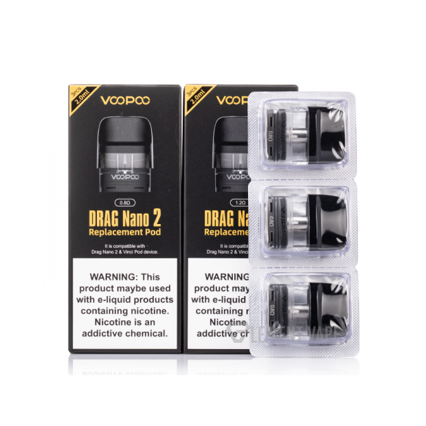 Voopoo Drag Nano 2, Vinci, and Vinci Q Pod Cartridge 2ml (3pcs)