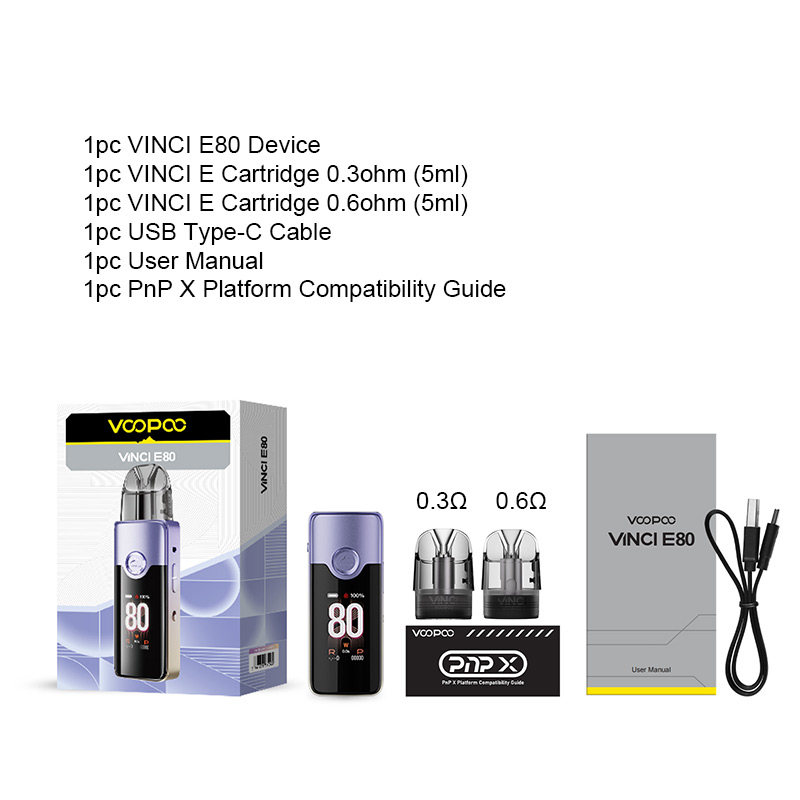 VOOPOO VINCI E80 Pod System Kit 3000mAh 5ml - Image 5